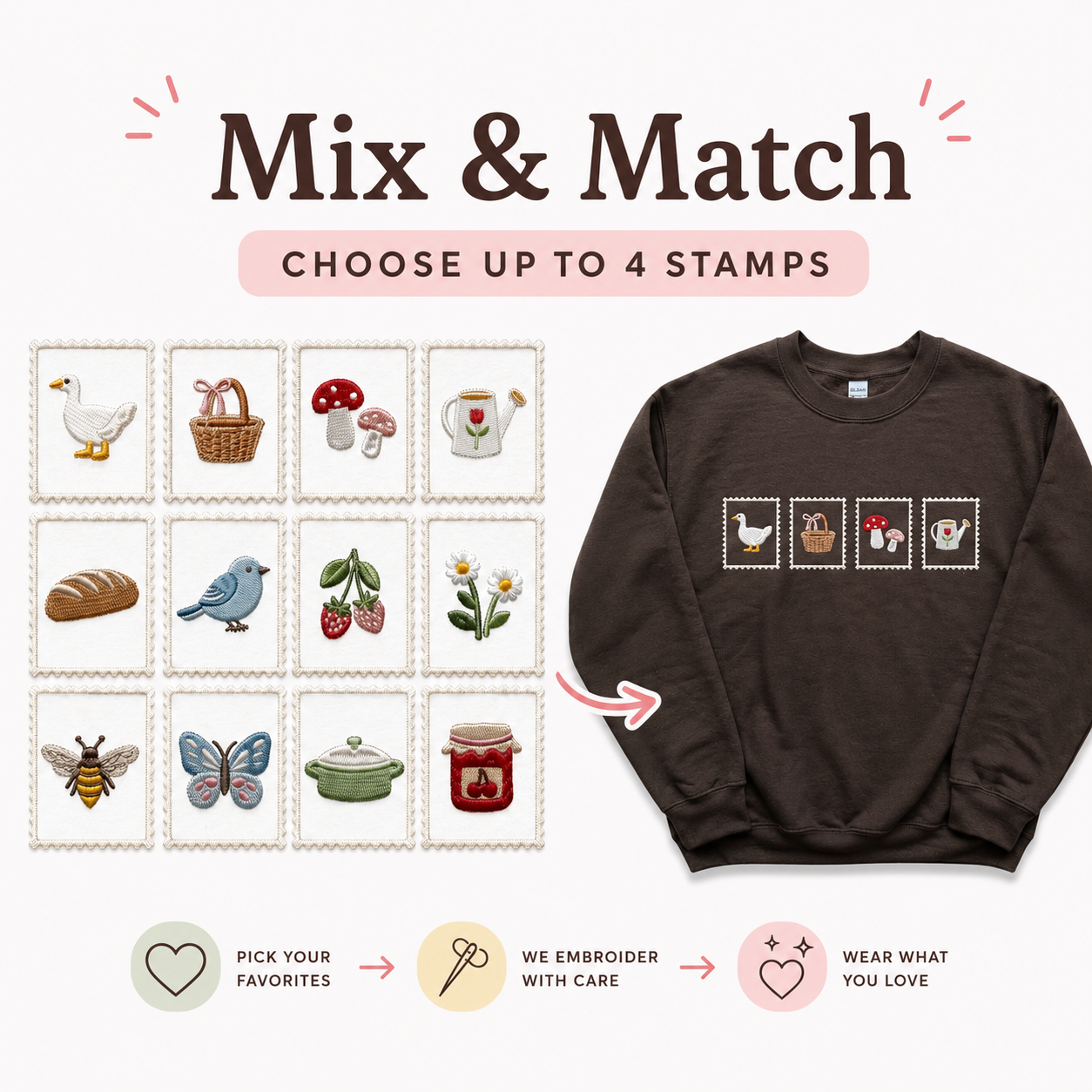 Build Your Own Stamp Collection Crewneck 📮✨