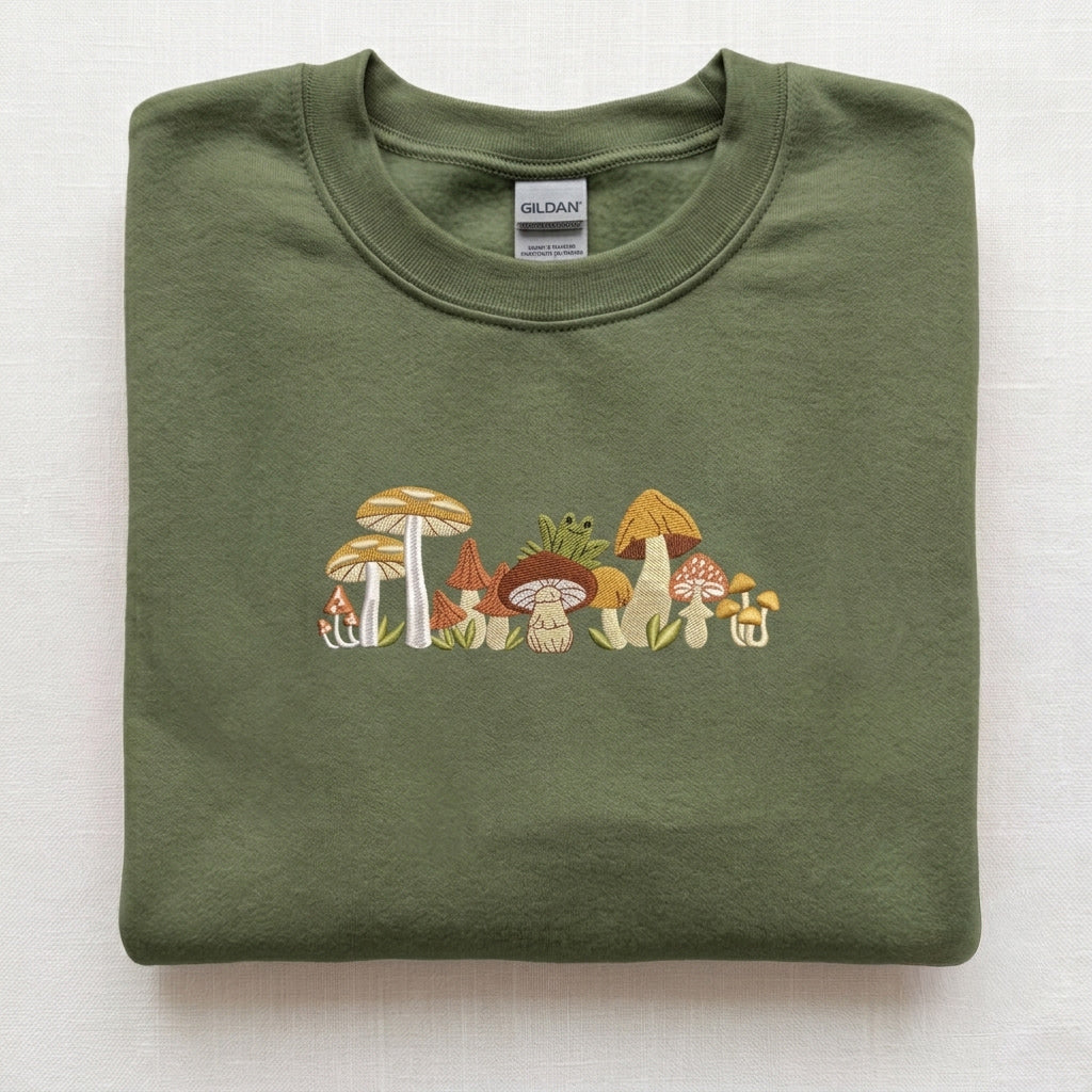 Frog and Mushrooms