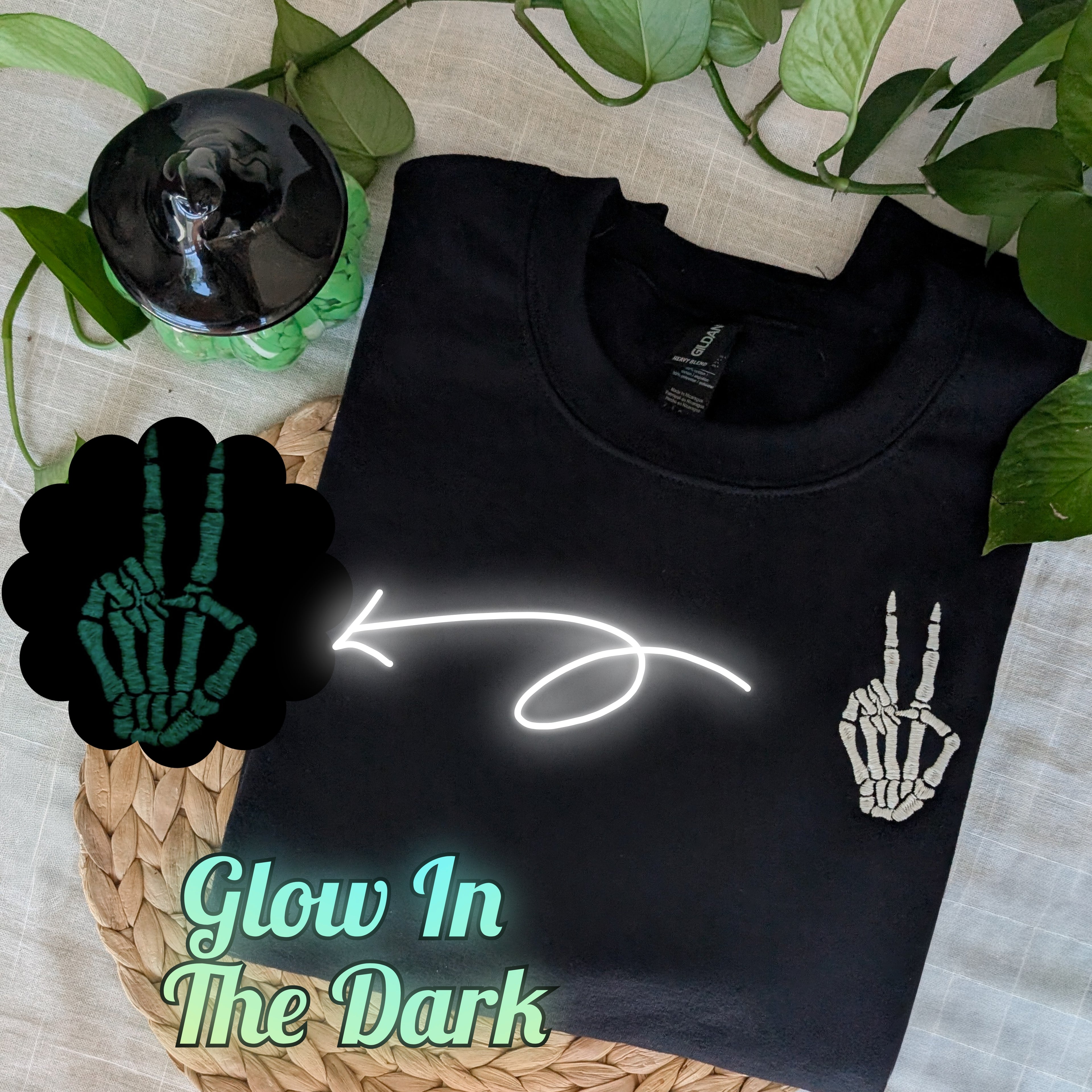 Glow in the Dark Skeleton Peace