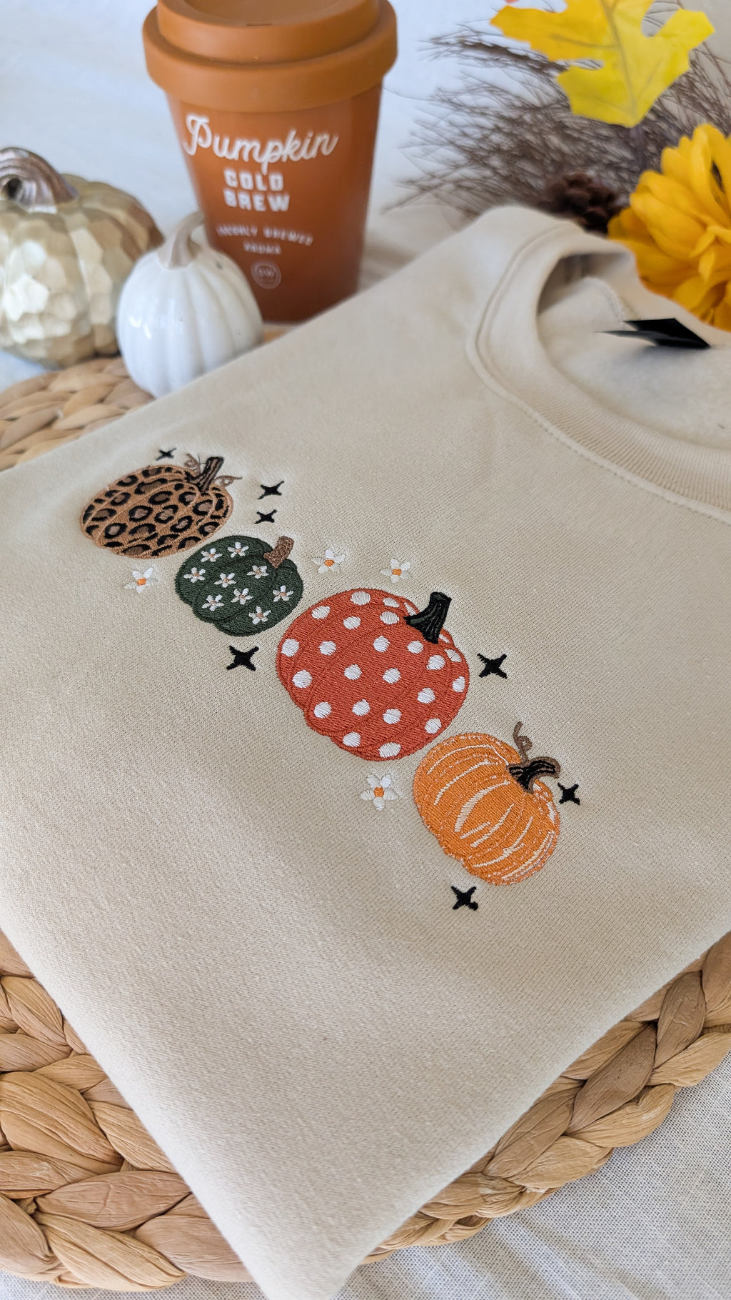 Patterned Pumpkin Quartet