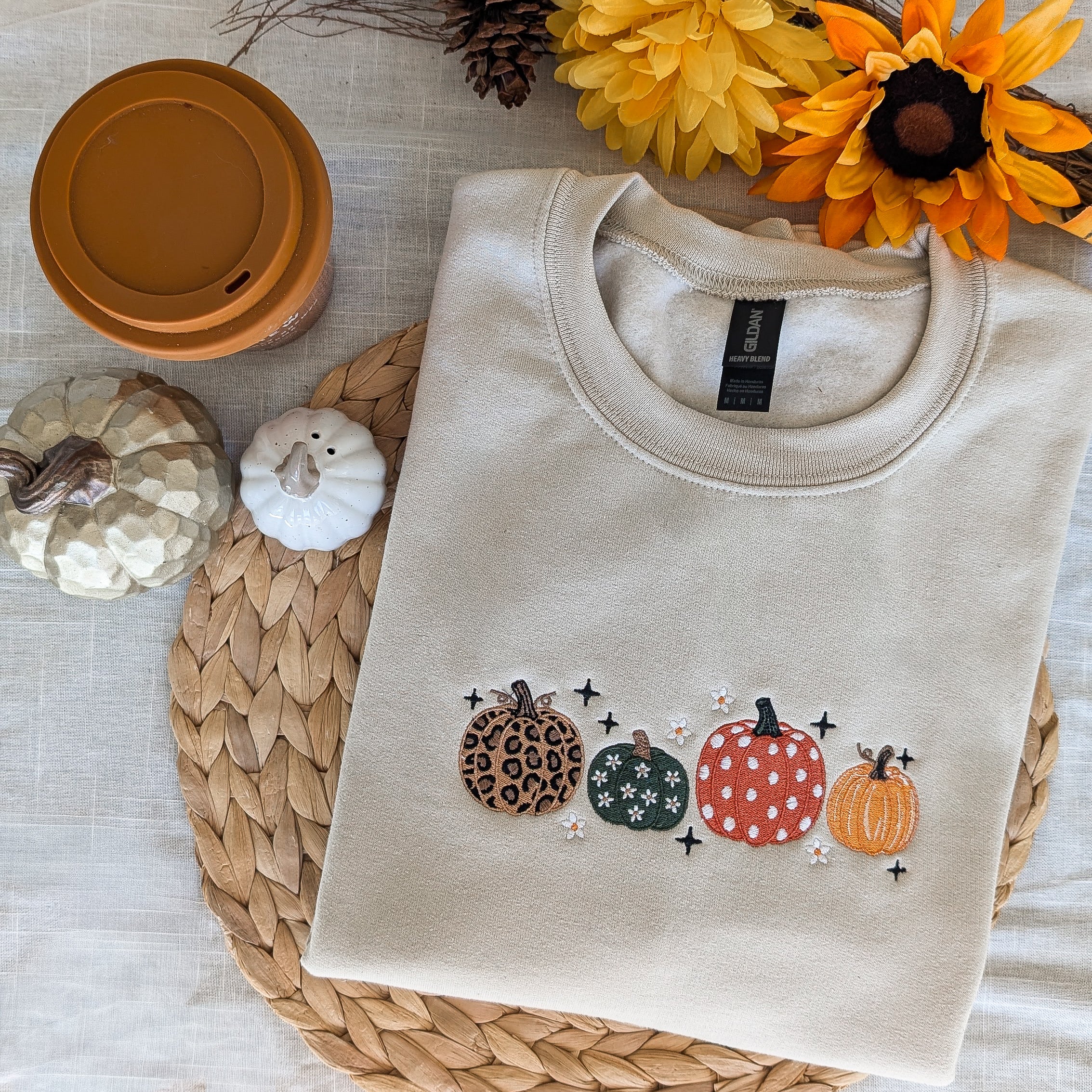 Patterned Pumpkin Quartet